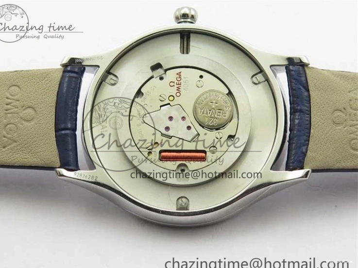 0422 Ladies’ De Ville Trésor Diamond Blue Dial Blue Fabric Watch OXF 1:1 Best Edition Swiss Quartz Upgraded 7892